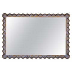 1960s Scalloped Oversize Italian Mirror