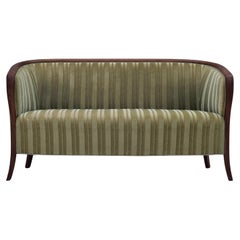 1960er Jahre, skandinavisches 2-Sitzer-Sofa, Originalzustand, Velours, Teakholz.
