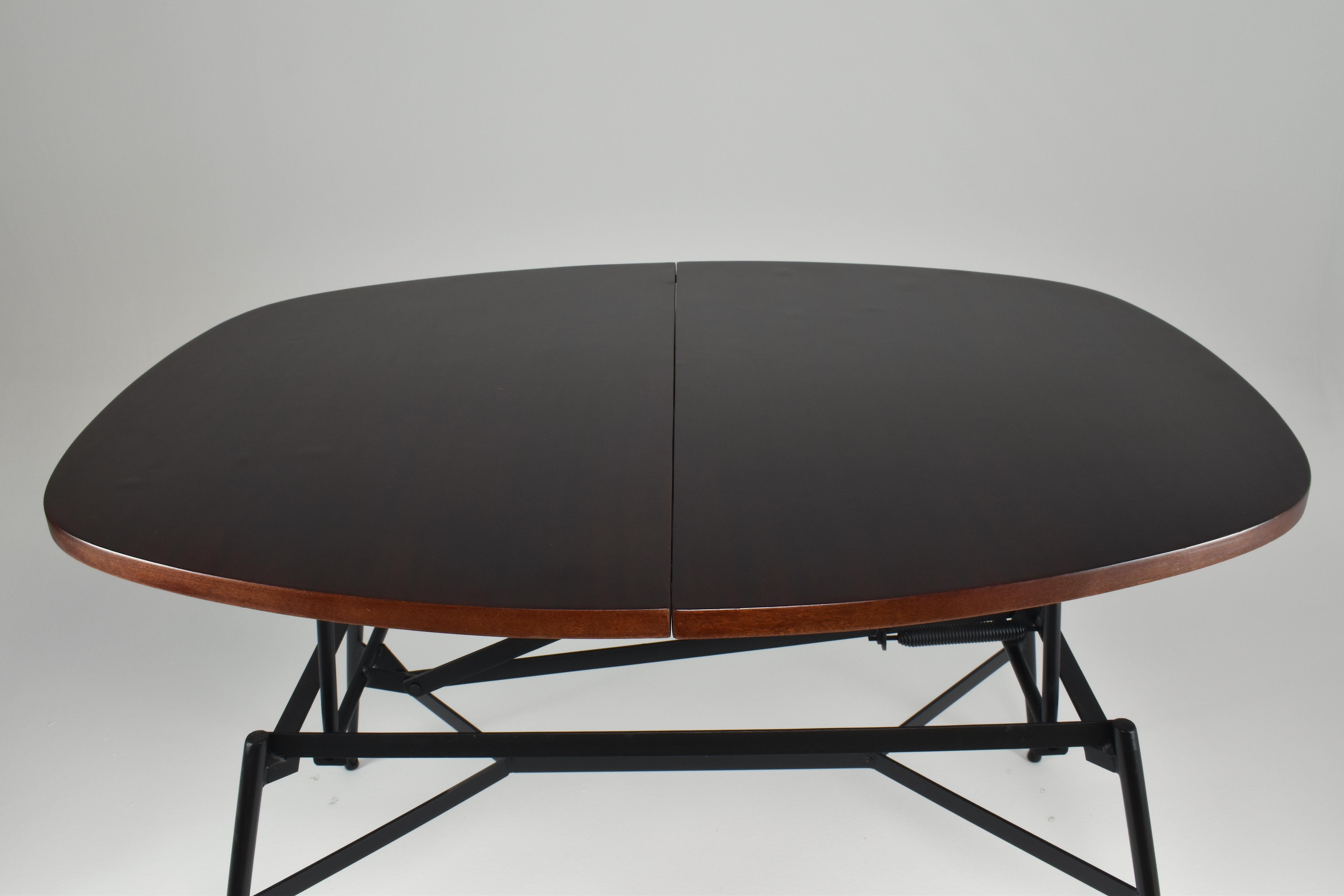 20th Century 1960's Scandinavian Adjustable Coffee/Dining Table  For Sale