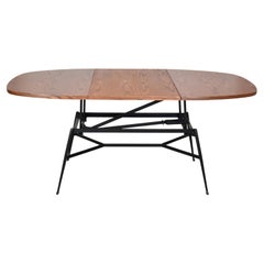 Mesa de centro/comedor escandinava regulable de los años 60