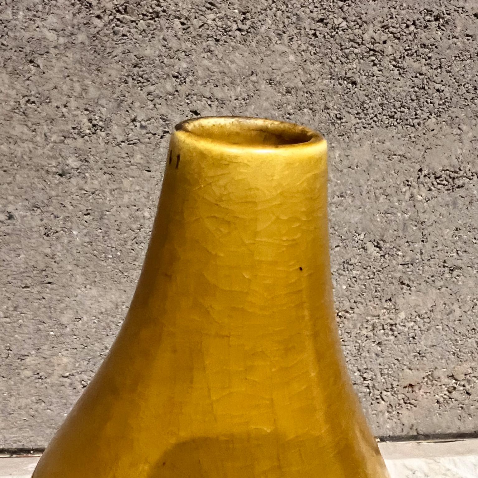 Scandinavian Modern 1960s Scandinavian Art Pottery Mustard Vase Rörstrand Sweden For Sale