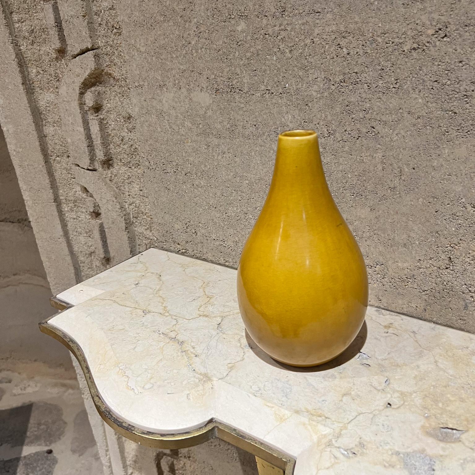 Swedish 1960s Scandinavian Art Pottery Mustard Vase Rörstrand Sweden For Sale