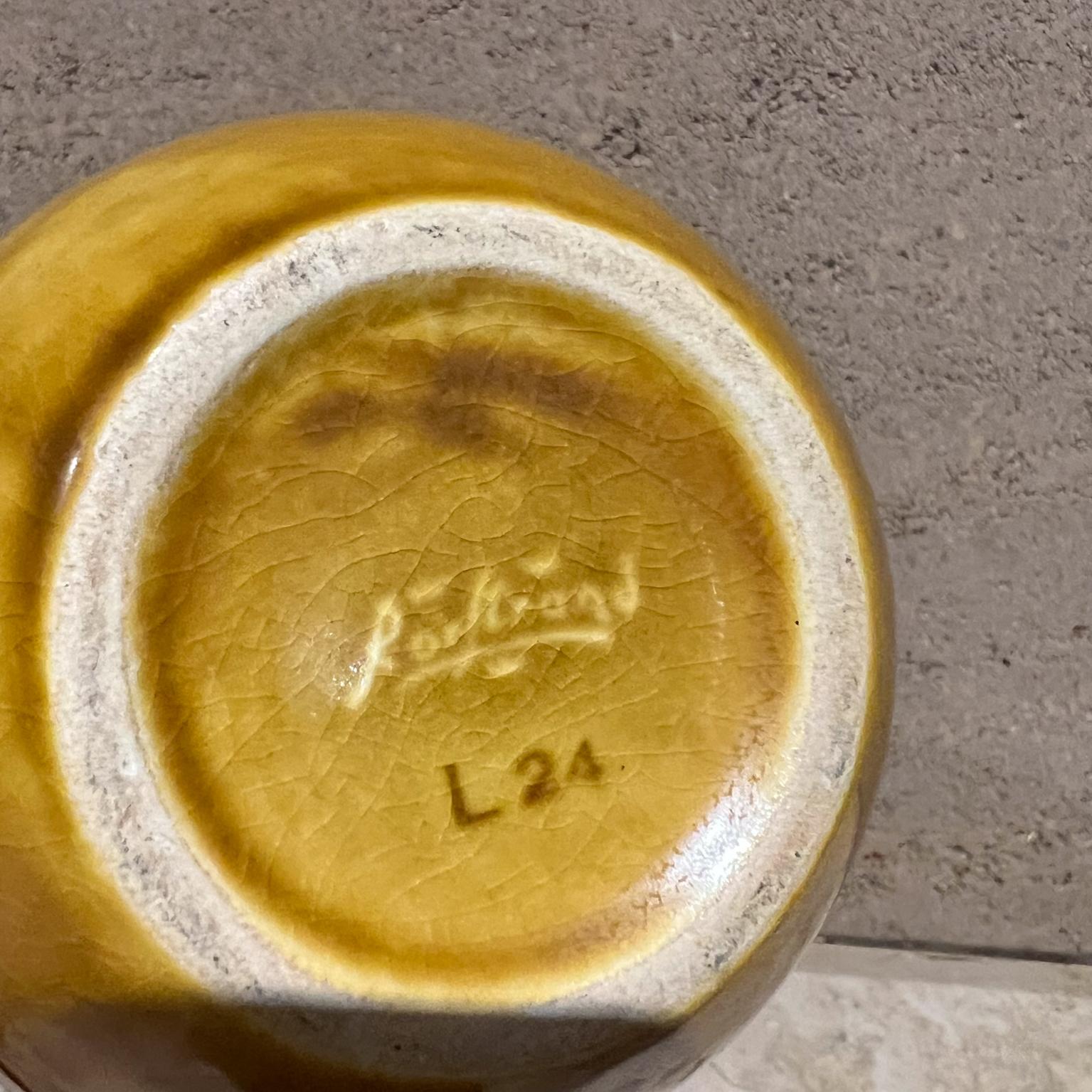 20th Century 1960s Scandinavian Art Pottery Mustard Vase Rörstrand Sweden For Sale