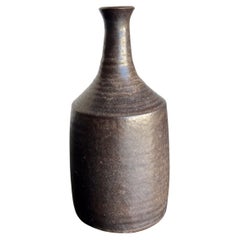 1960er Jahre Skandinavische Kunstkeramik Vase Brown
