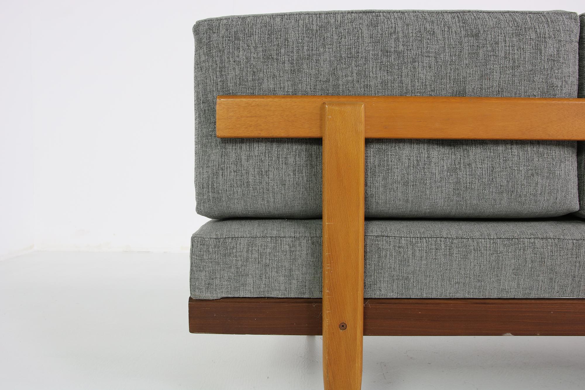 Metà XX secolo Daybed scandinavo anni '60, Svane Mobler, Teak e Beeche, Divano Mid Century Mobler
