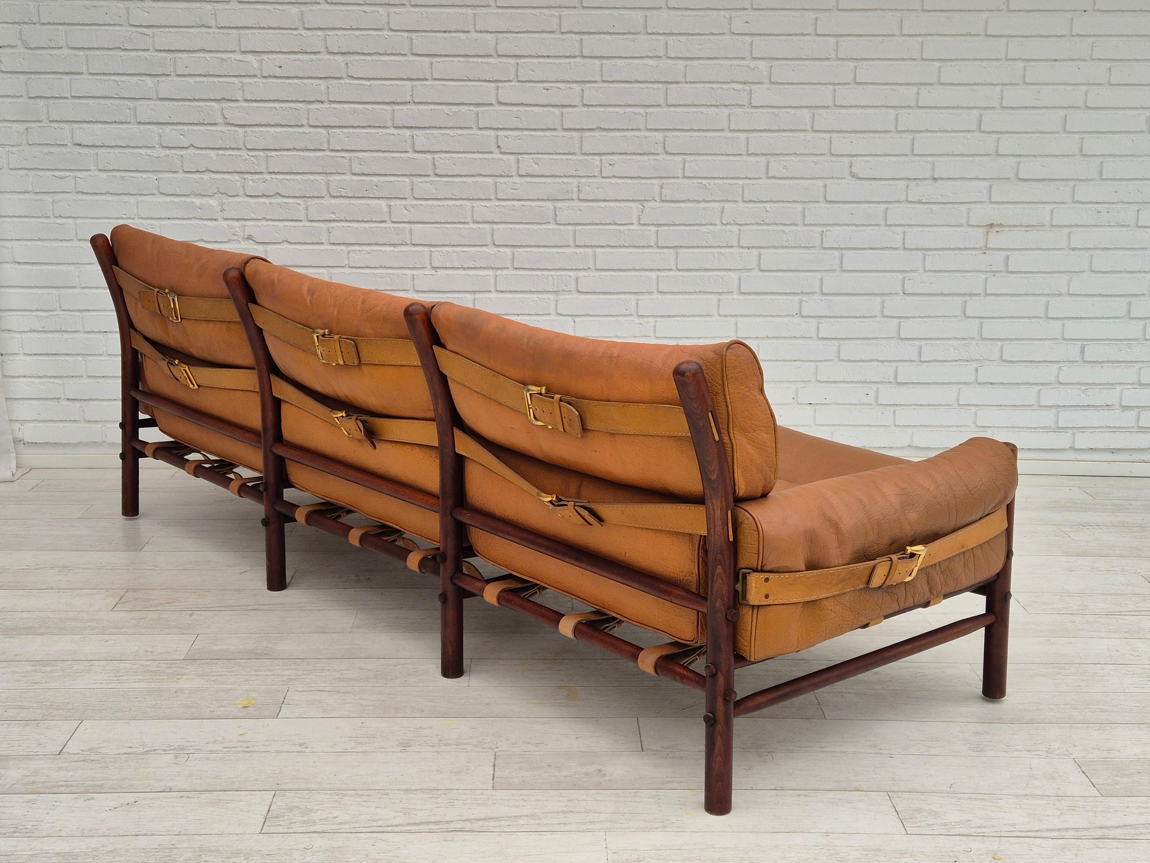 Brass 1960s, Scandinavian design by Arne Norell, sofa, model 