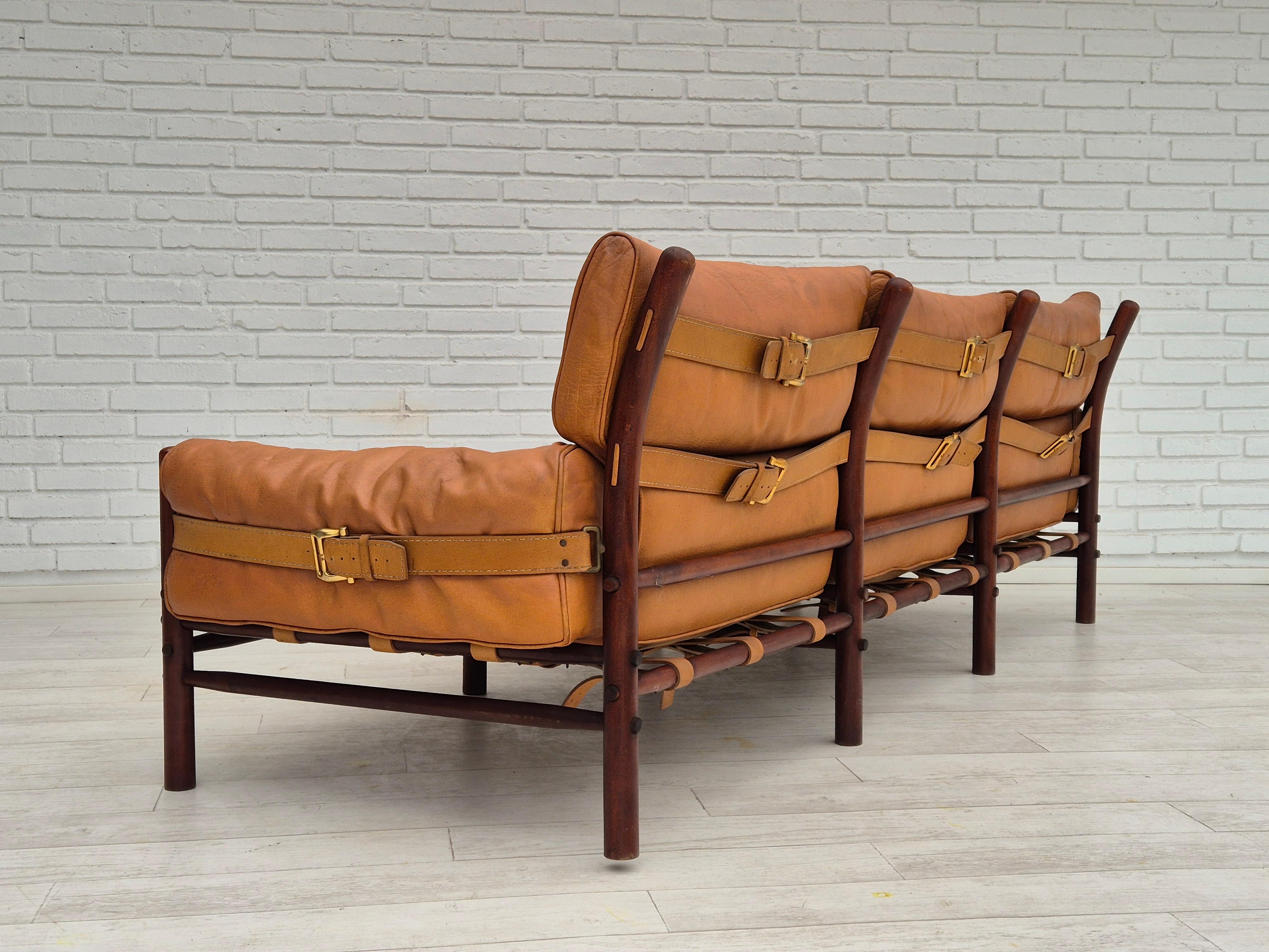 Brass 1960s, Scandinavian design by Arne Norell, sofa, model 