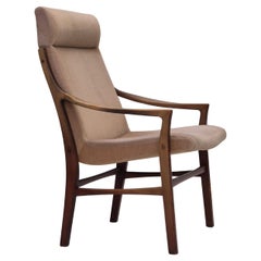 1960, design scandinavo, poltrona con schienale alto, condizioni originali.