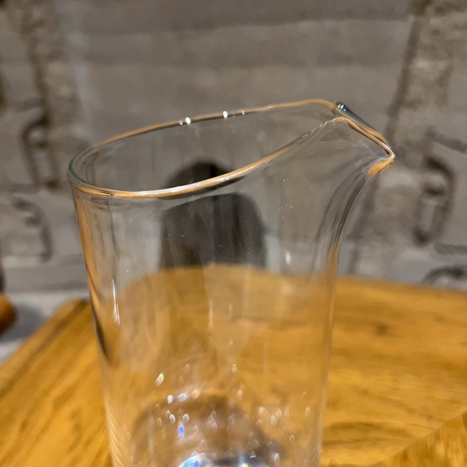 1960s Scandinavian Glass Cocktail Martini Pitcher In Good Condition For Sale In Chula Vista, CA