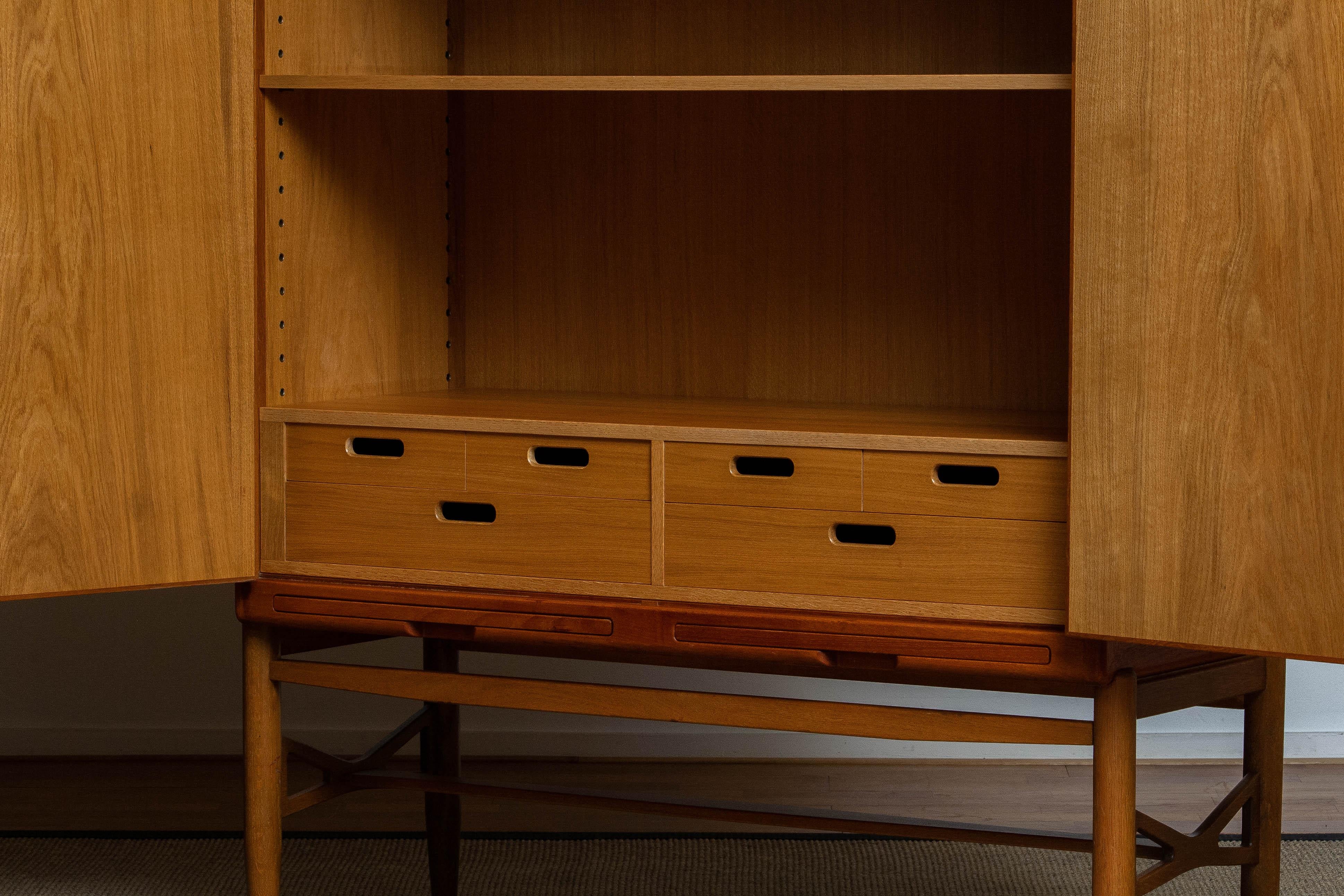 1960's Scandinavian House Keepers / Storage Cabinet in Teak and Oak by Westbergs 7