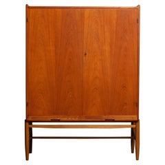 1960's Scandinavian House Keepers / Storage Cabinet in Teak and Oak by Westbergs