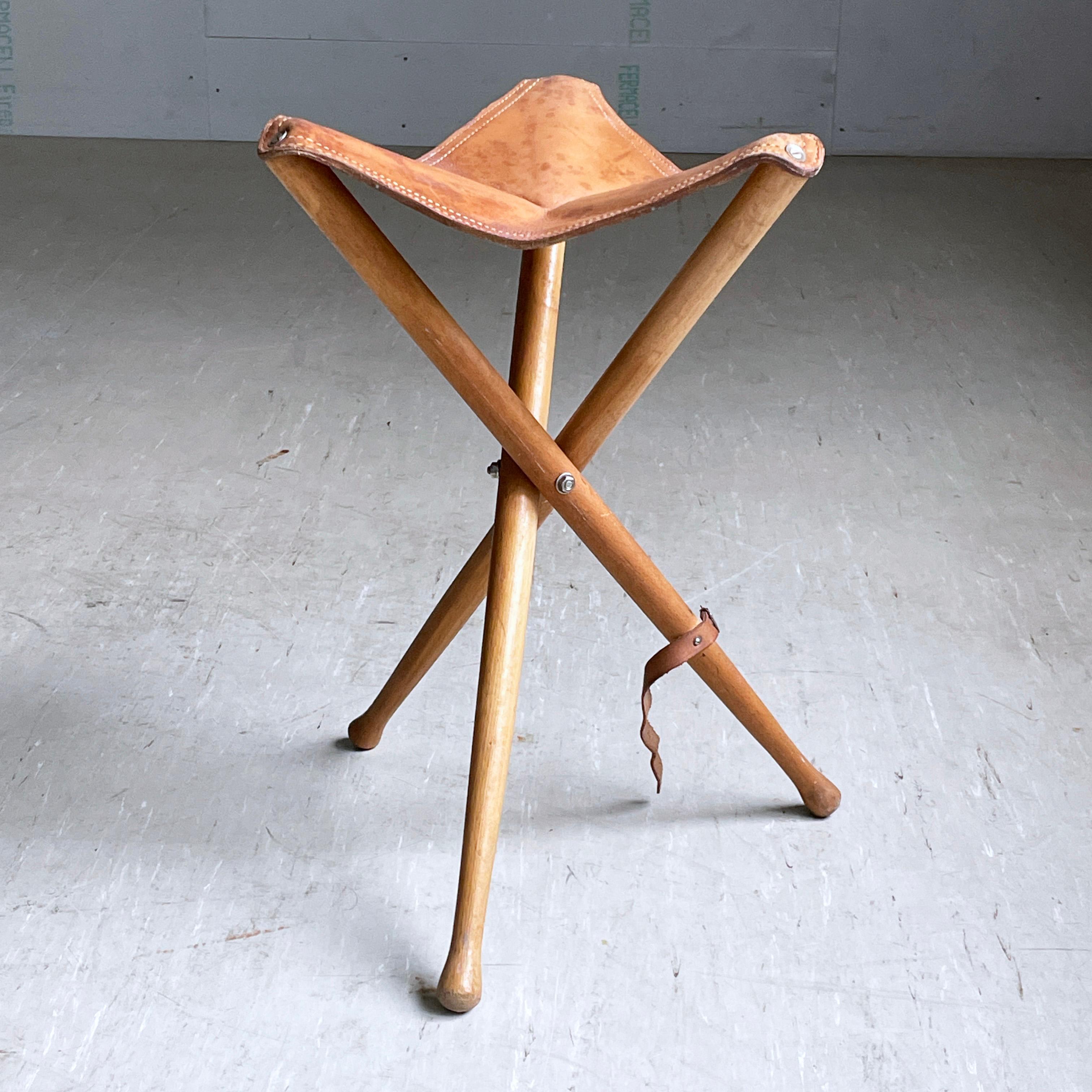 1960er Jahre Skandinavischer Safari-Hocker im Angebot 4