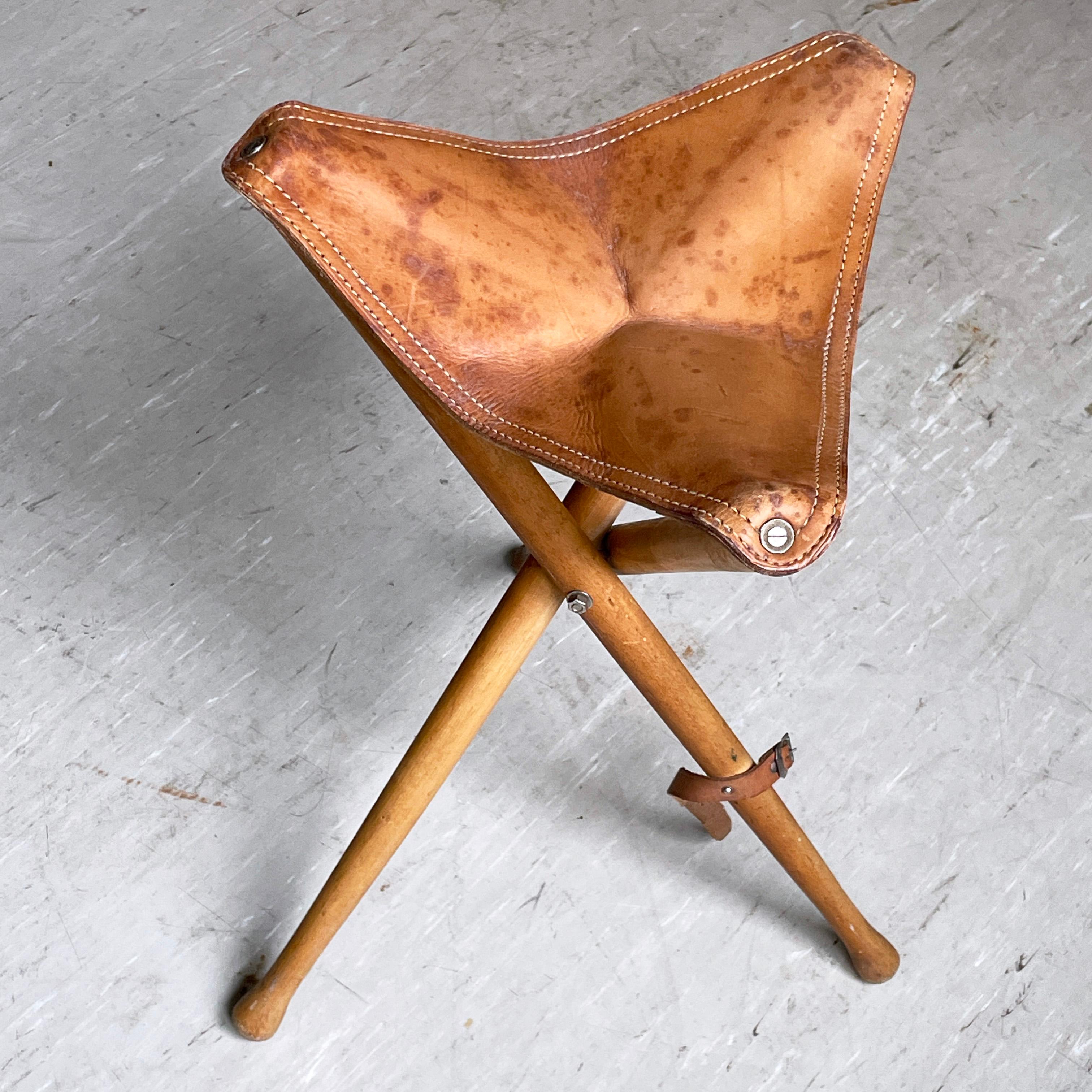 1960er Jahre Skandinavischer Safari-Hocker im Angebot 5
