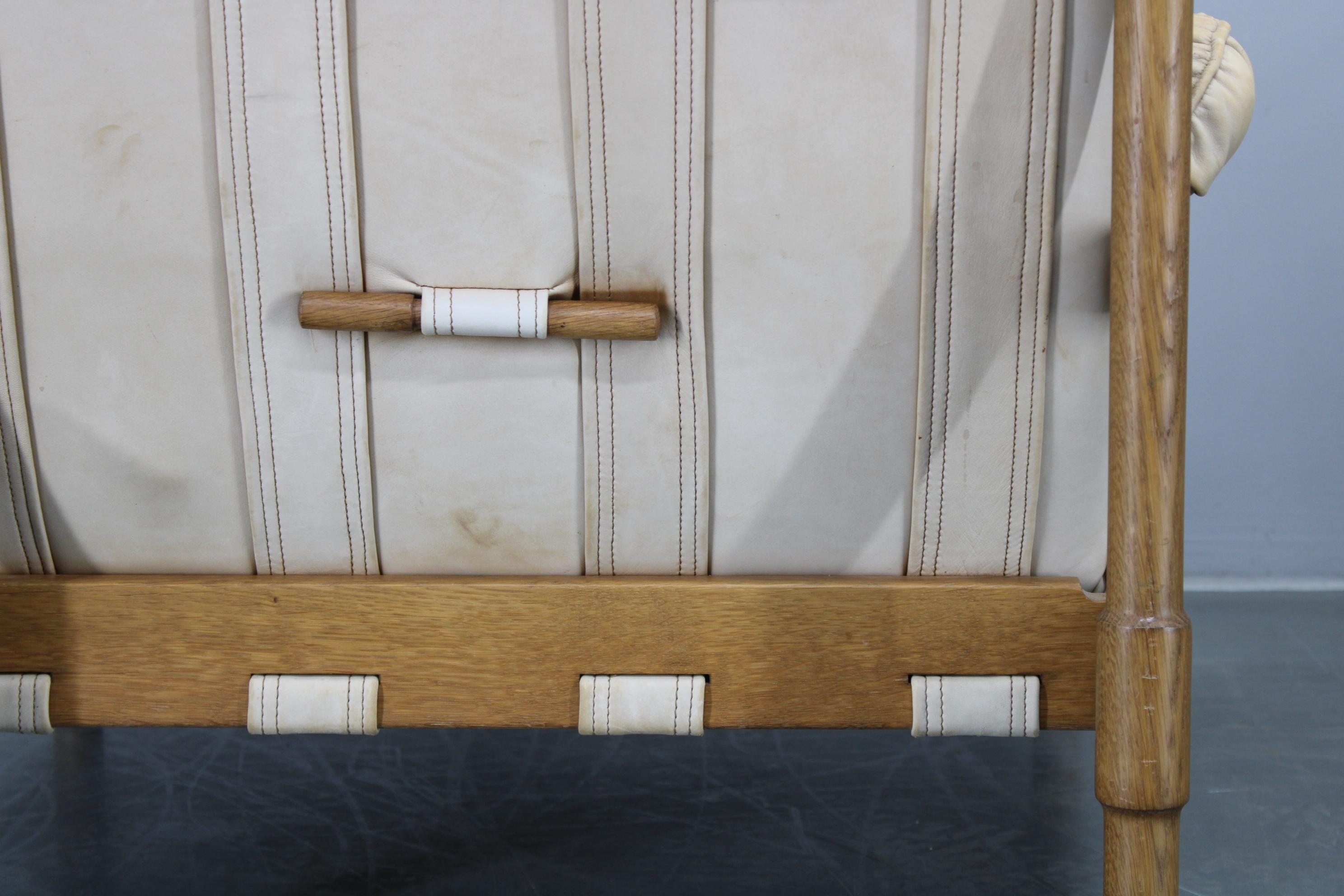 1960s Scandinavian Living Room Set of Sofa and Armchairs in Leather Uphostestery 13