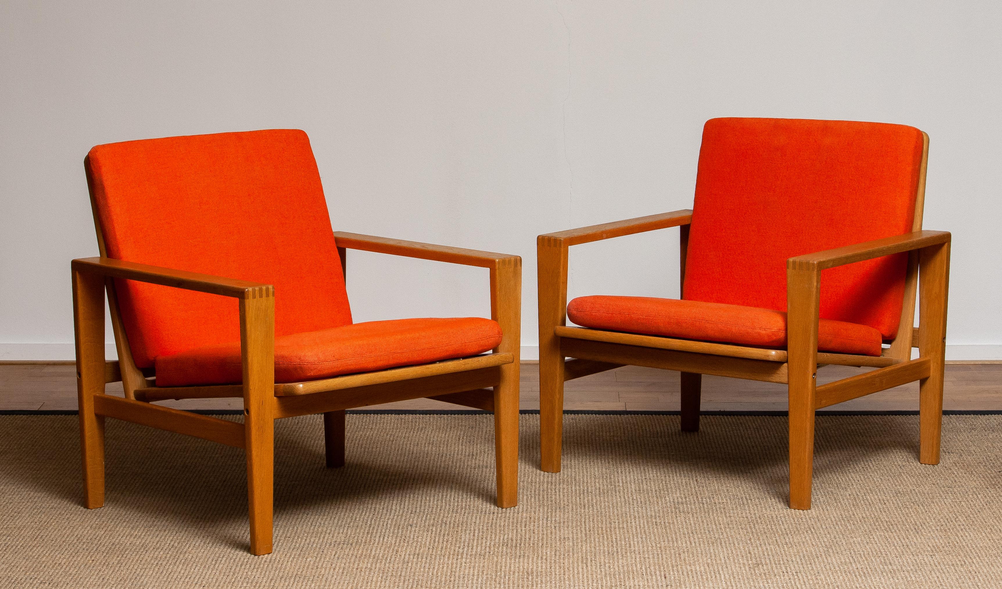 1960s Scandinavian Lounge Easy Chair in Oak / Leather by Erik Merthen for Ire 5