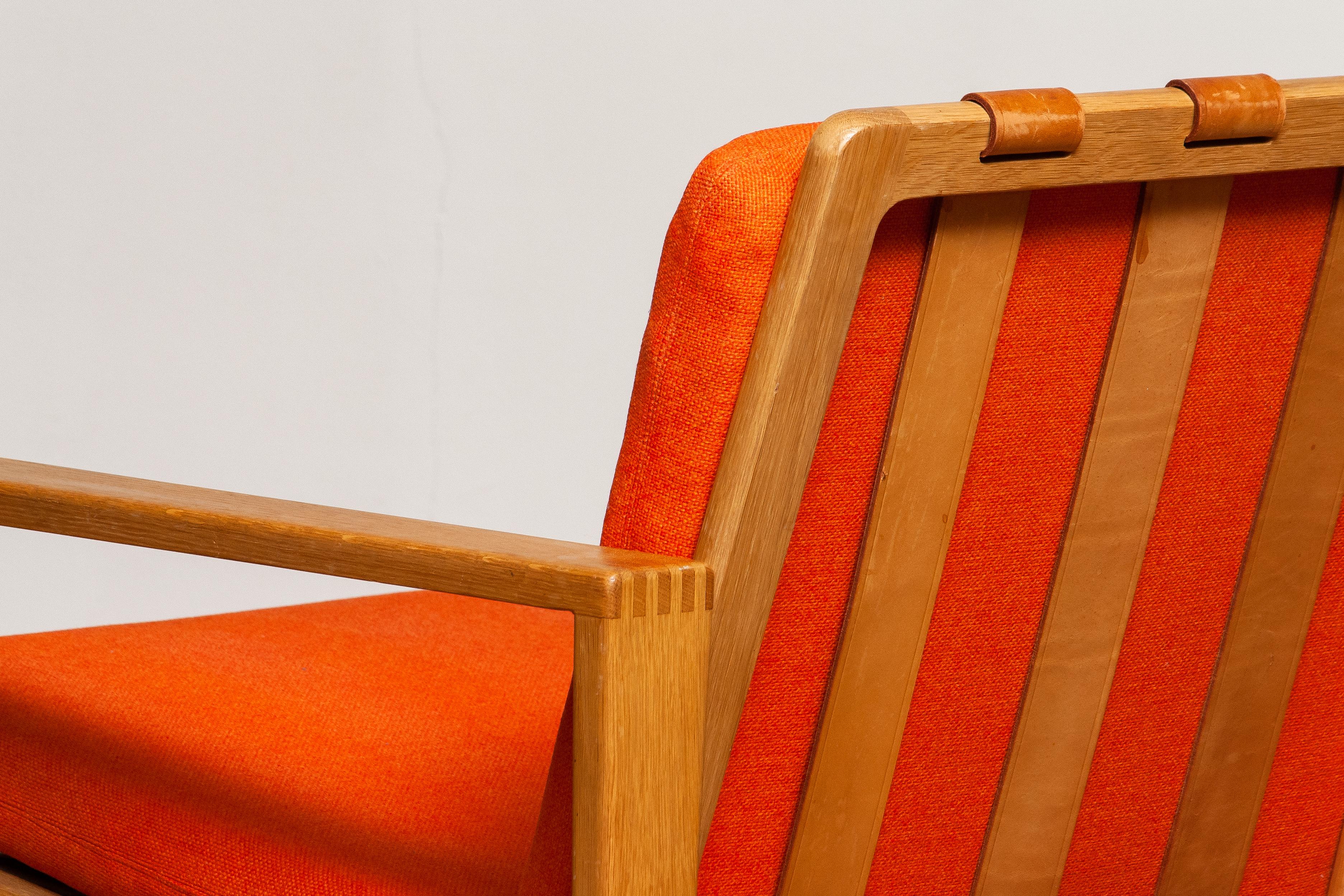 Swedish 1960s Scandinavian Lounge Easy Chair in Oak / Leather by Erik Merthen for Ire