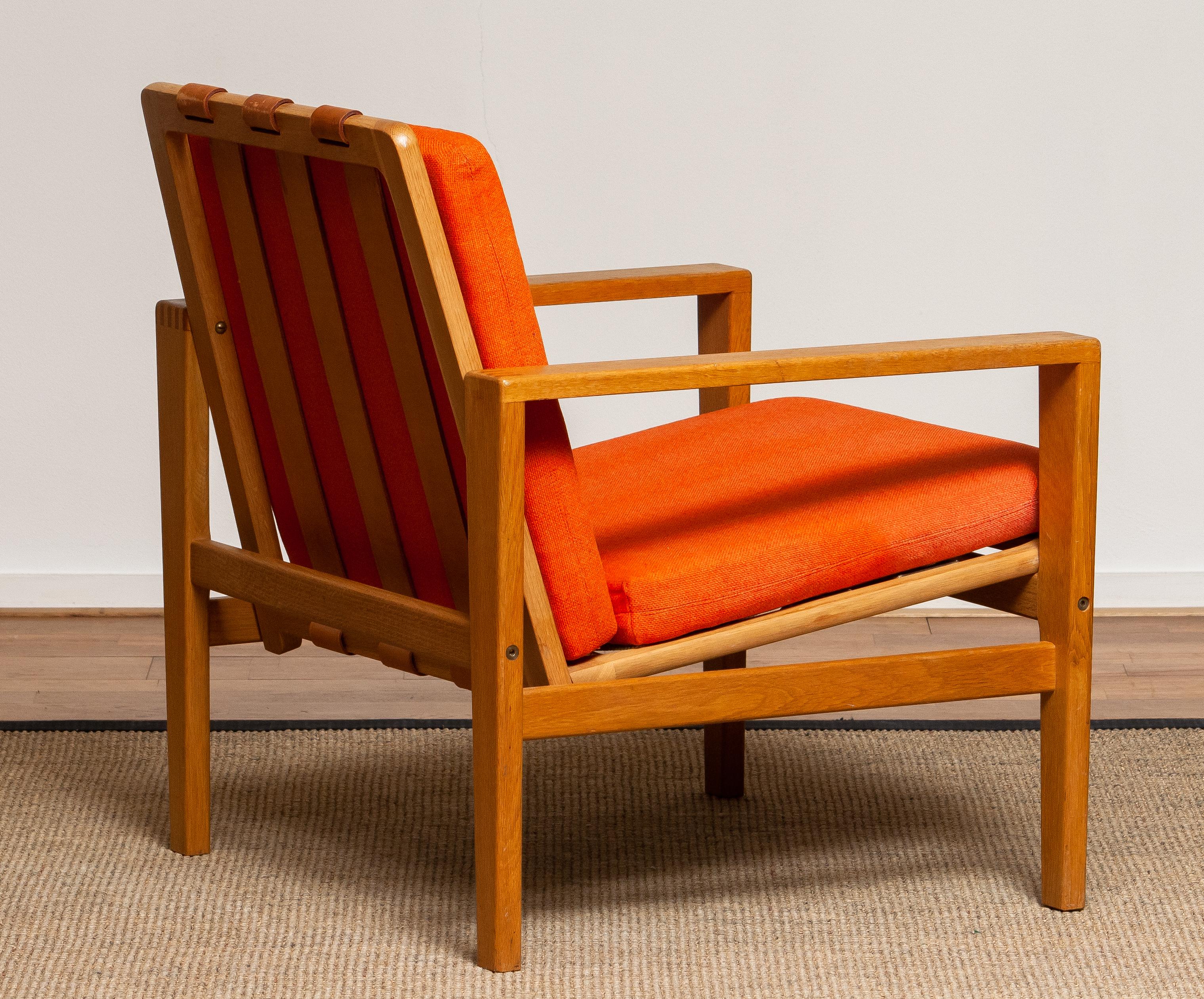 Mid-20th Century 1960s Scandinavian Lounge Easy Chair in Oak / Leather by Erik Merthen for Ire