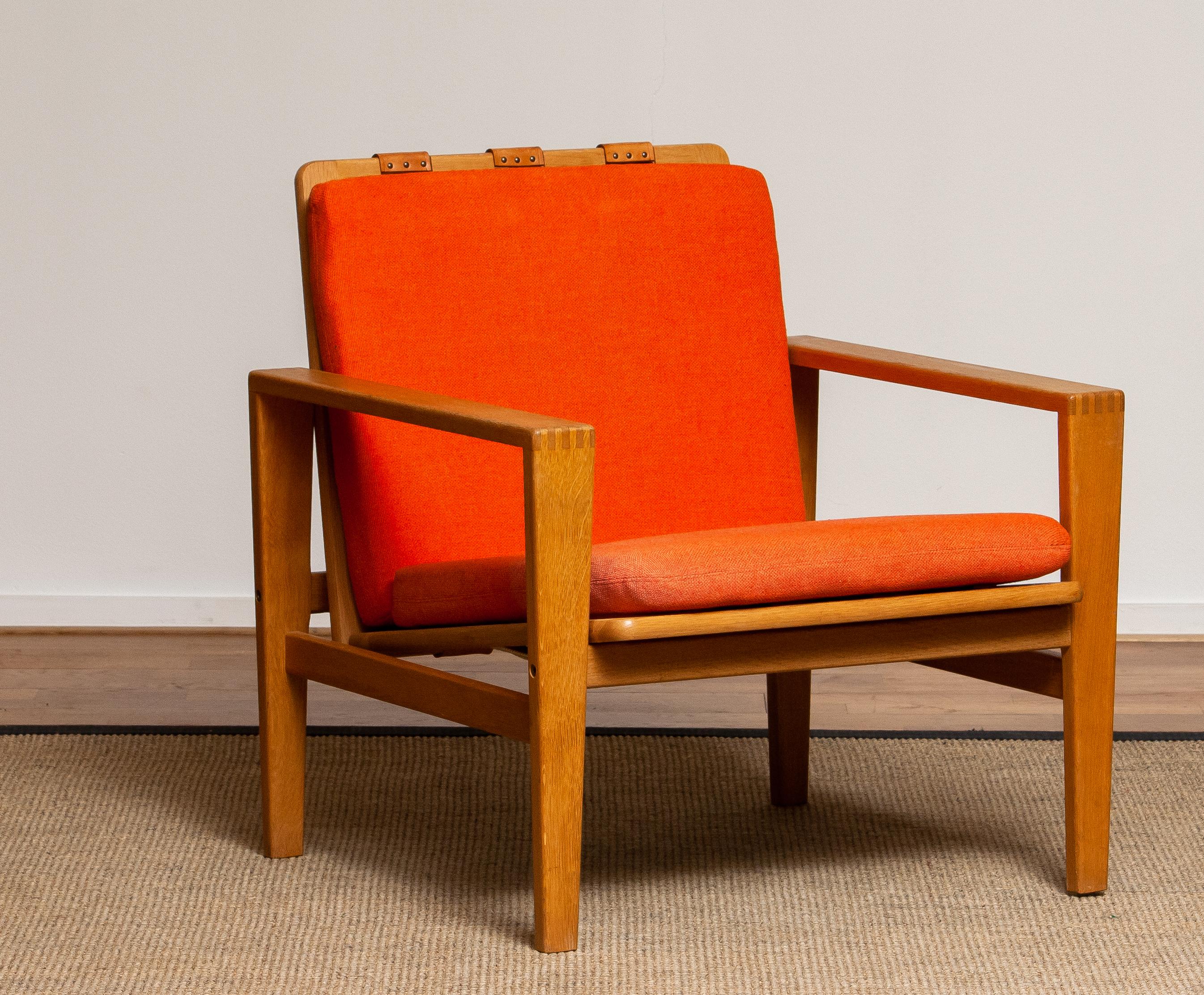 1960s Scandinavian Lounge Easy Chair in Oak / Leather by Erik Merthen for Ire 1