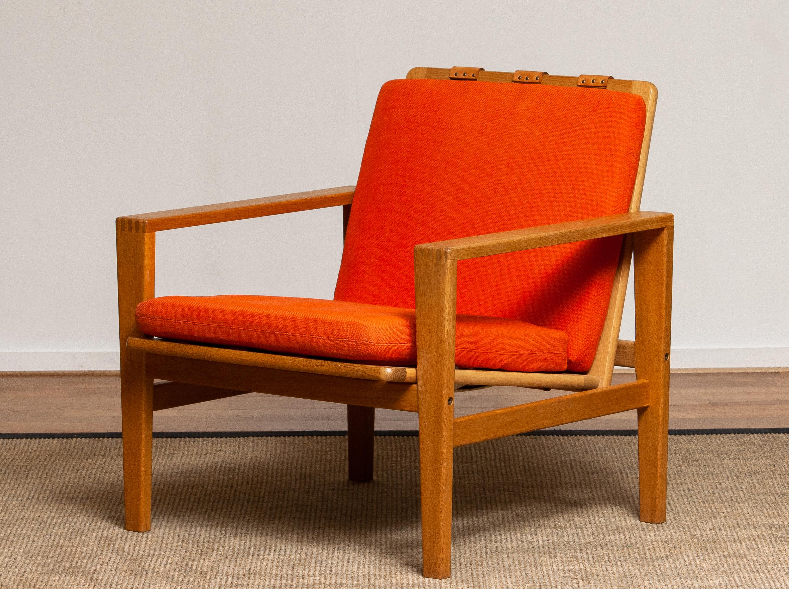 Scandinavian Modern 1960s Scandinavian Lounge Easy Chair in Oak / Leather by Erik Merthen for Ire.2