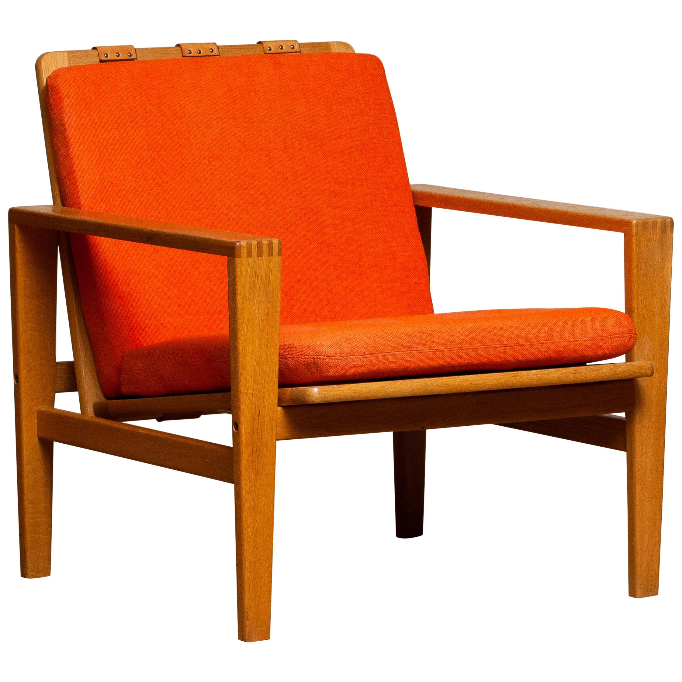 Swedish 1960s Scandinavian Lounge Easy Chair in Oak / Leather by Erik Merthen for Ire.2