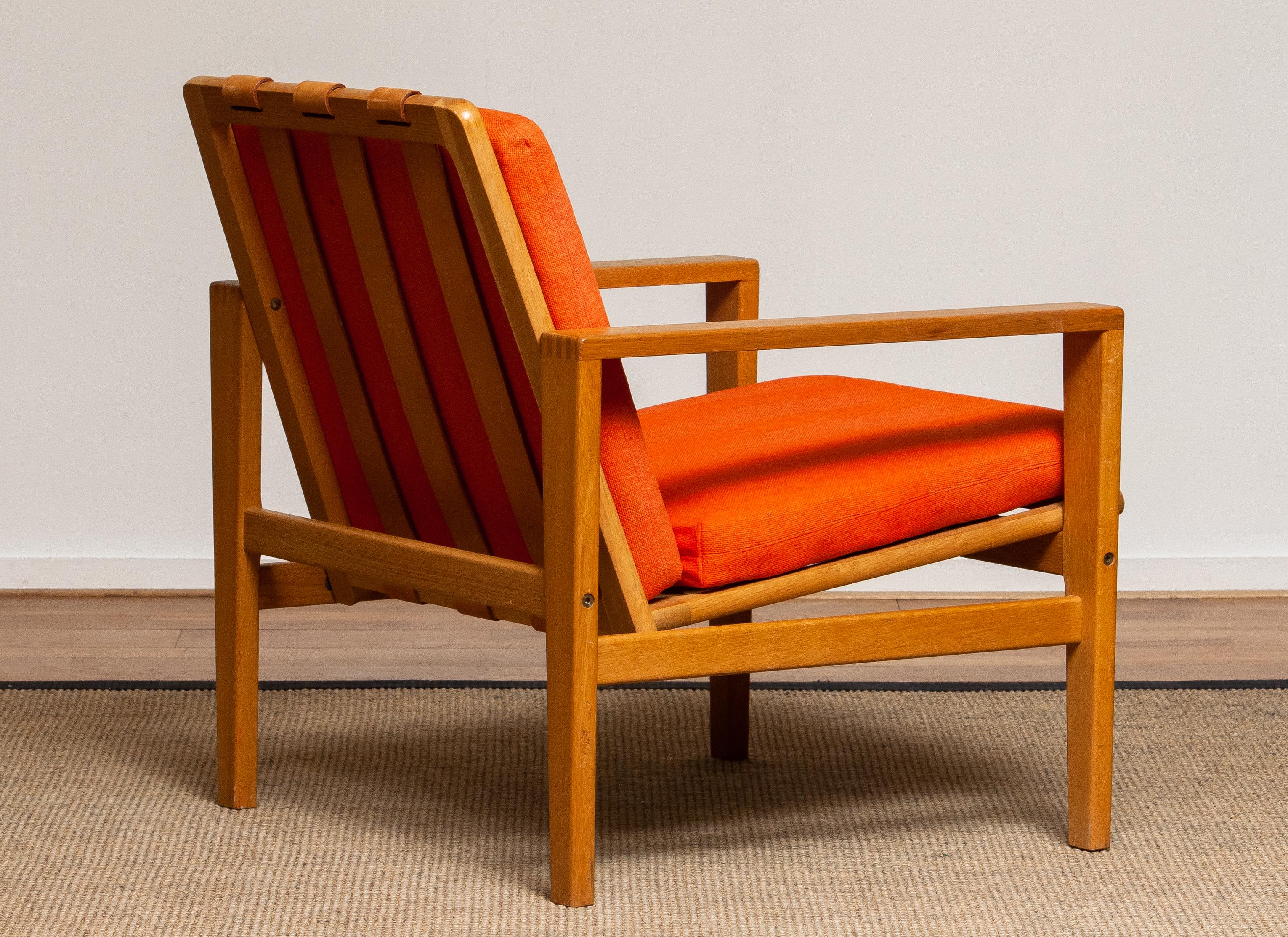 Mid-20th Century 1960s Scandinavian Lounge Easy Chair in Oak / Leather by Erik Merthen for Ire.2