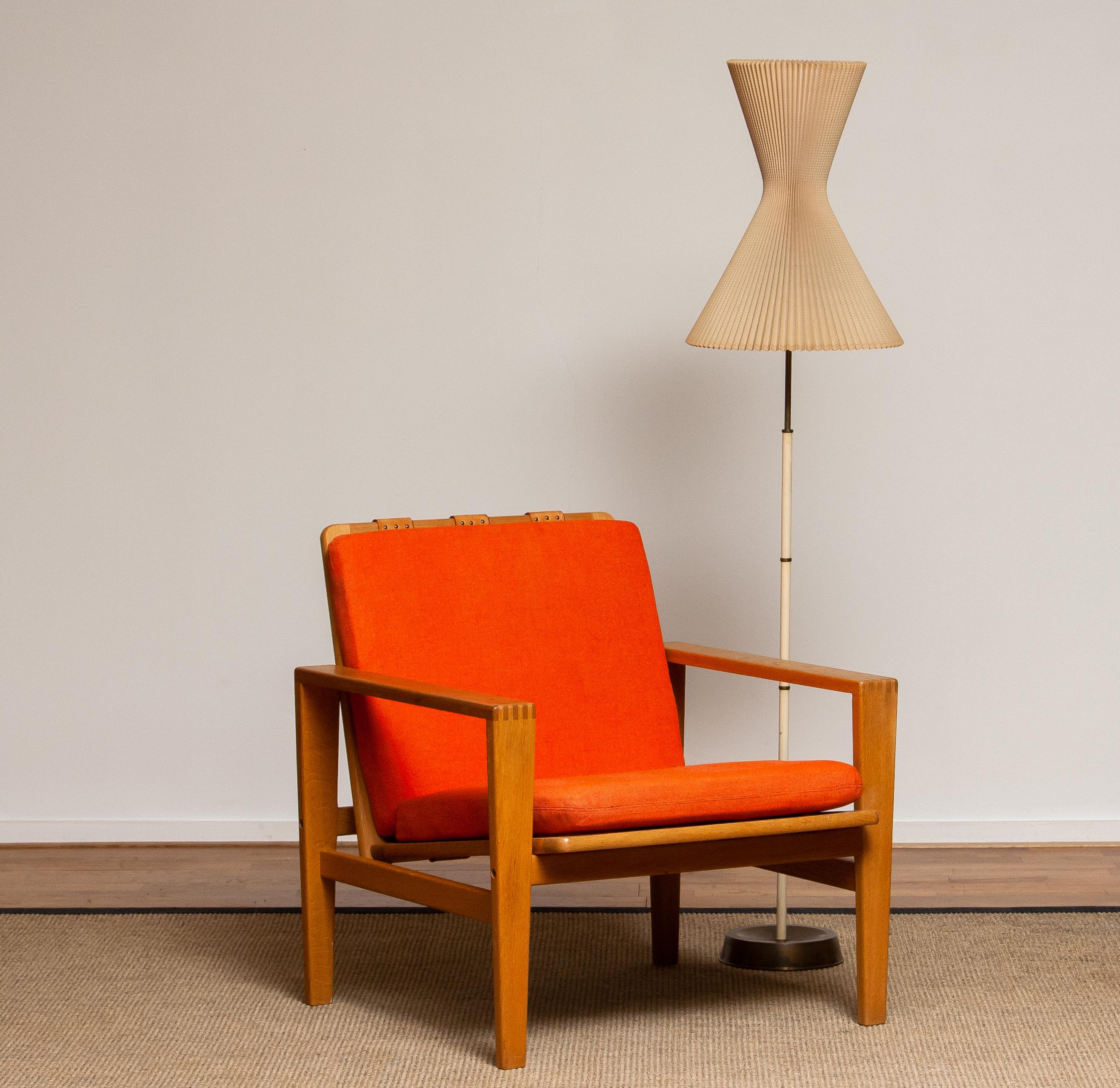 1960s Scandinavian Lounge Easy Chair in Oak / Leather by Erik Merthen for Ire.2 3
