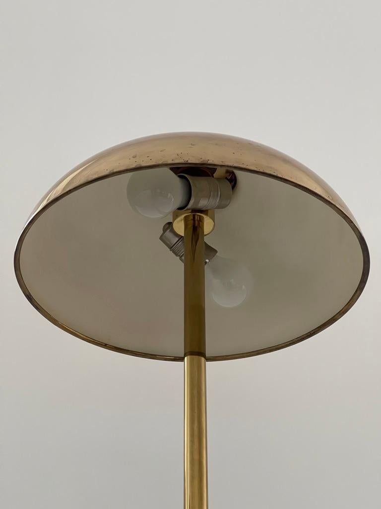 1960s Scandinavian Midcentury Floor Lamp in Patinated Brass with Perforated Top For Sale 2