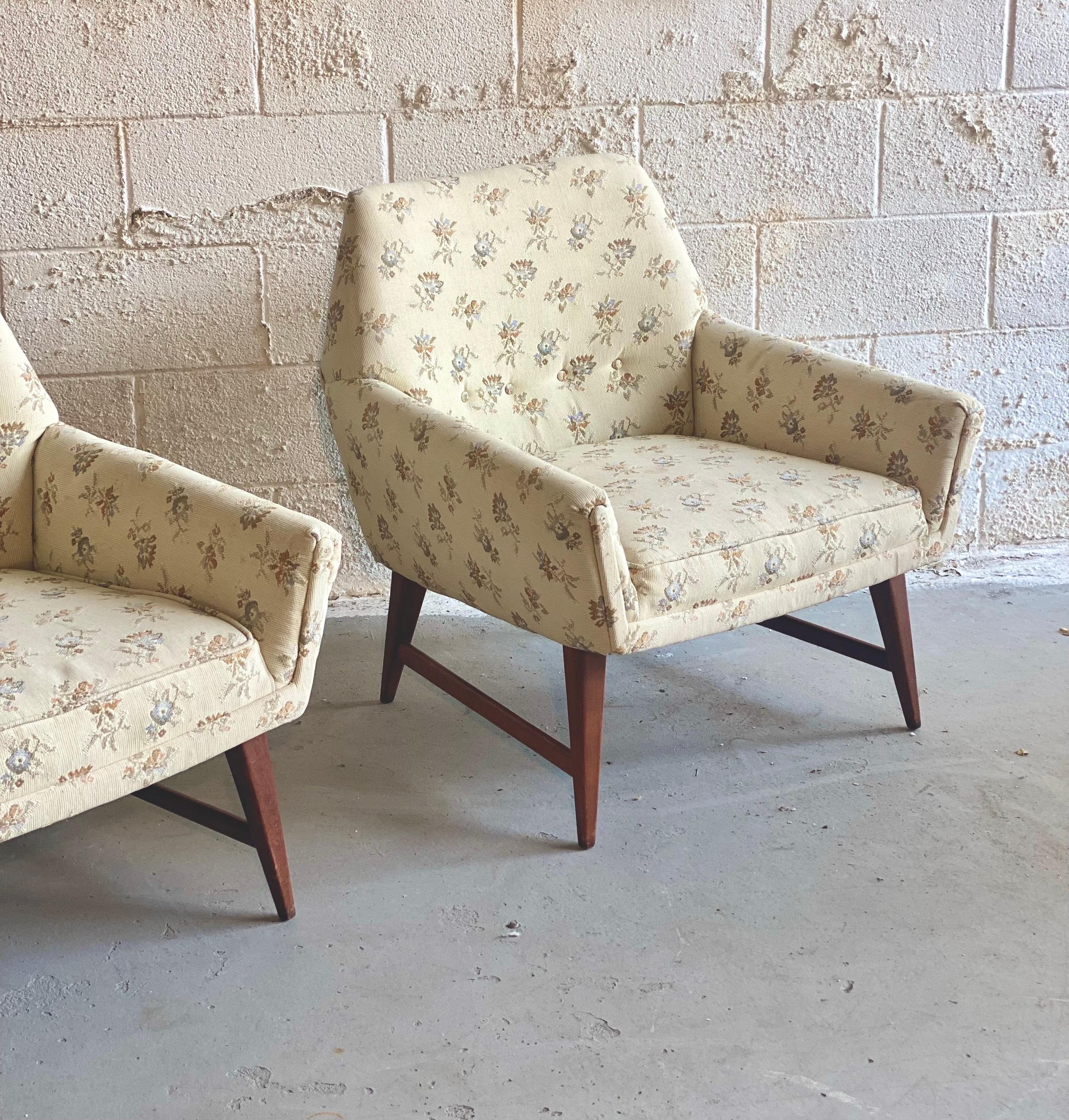 Scandinavian Modern 1960s Scandinavian Mid-Century Modern Chairs, a Pair