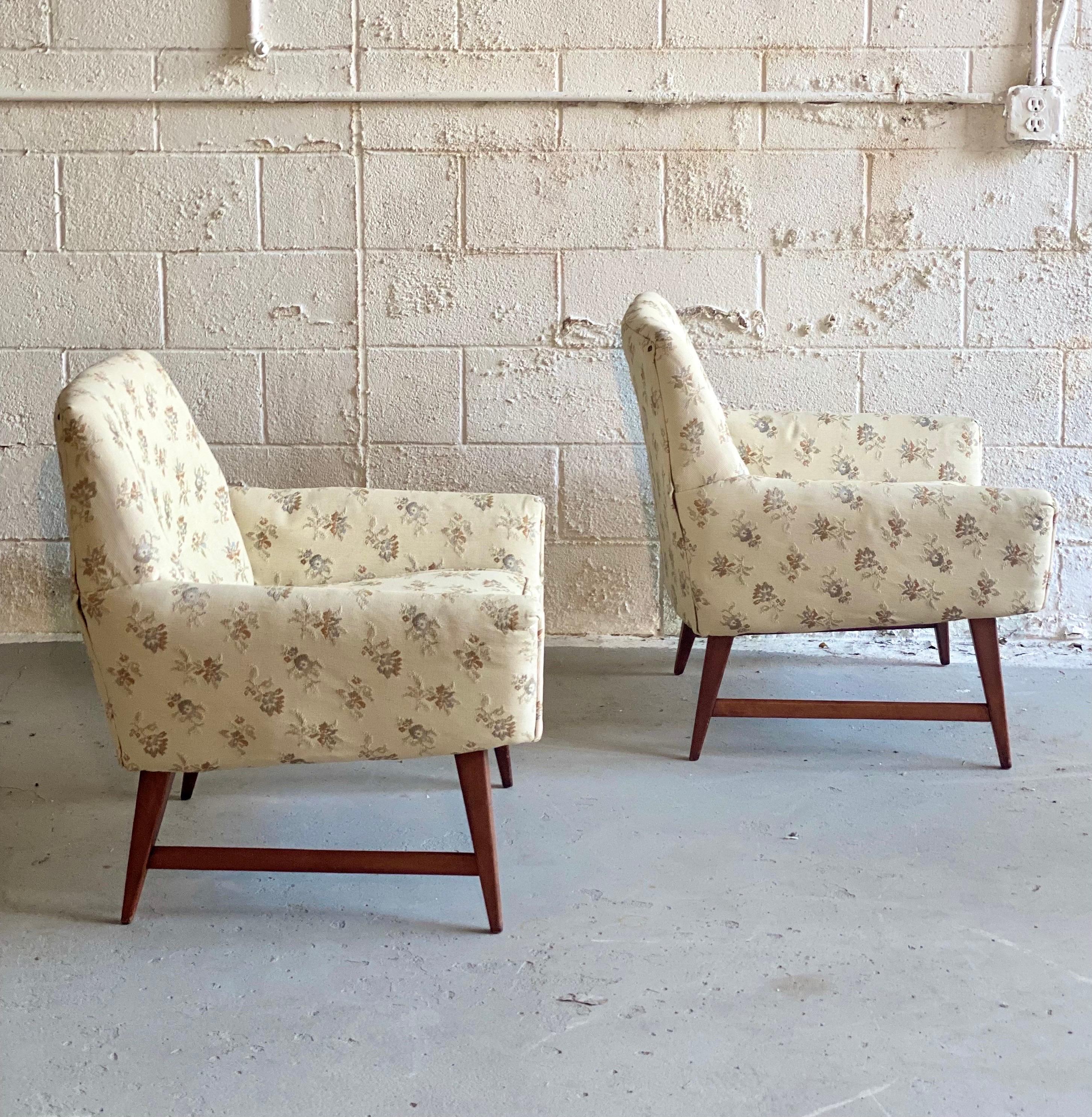 Mid-20th Century 1960s Scandinavian Mid-Century Modern Chairs, a Pair