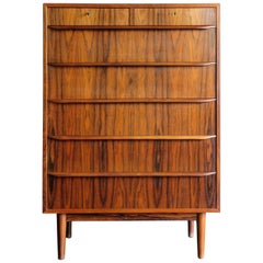 1960s Scandinavian Midcentury Rosewood Highboy Dresser