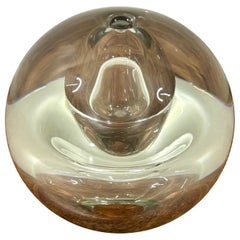 1960s Scandinavian Modern Blown Glass Sphere Bud Vase