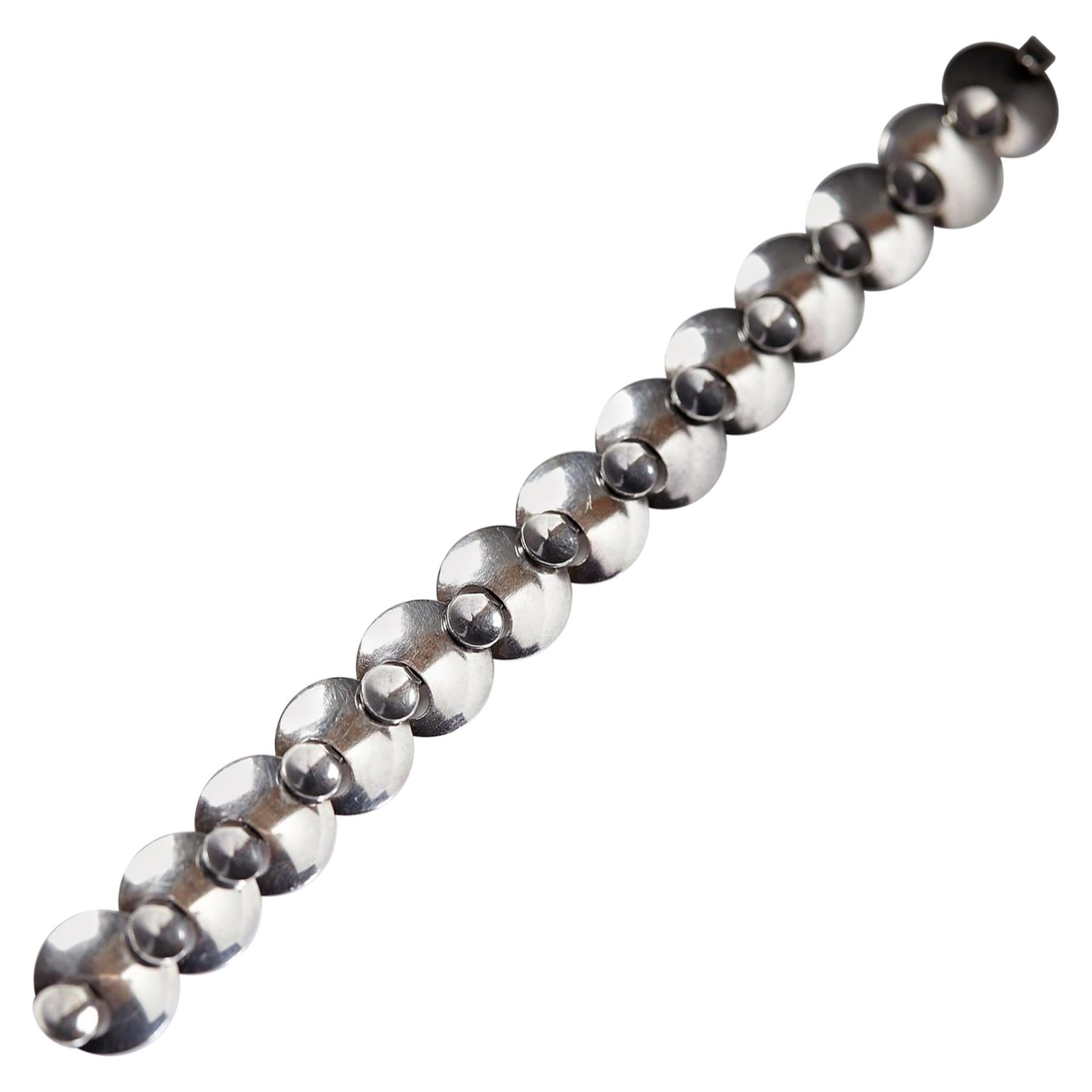 1960s Scandinavian Modern Bracelet by Ibe Dahlquist for Georg Jensen, Denmark For Sale