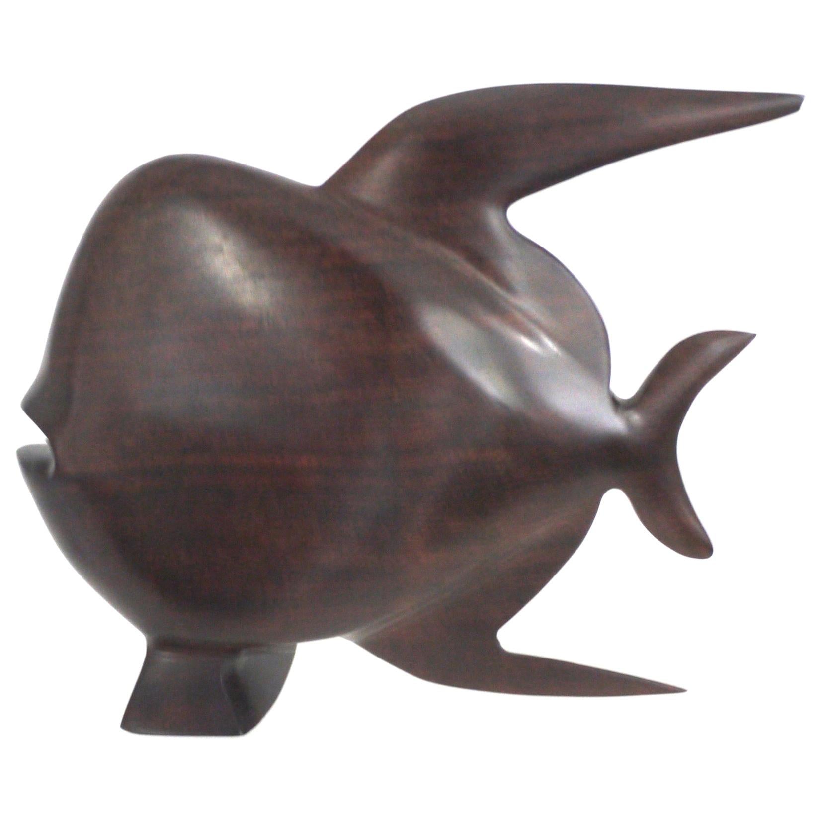 1960s Scandinavian Modern Ironwood/Rosewood Sculpture of a Fish, Late 1950s im Angebot