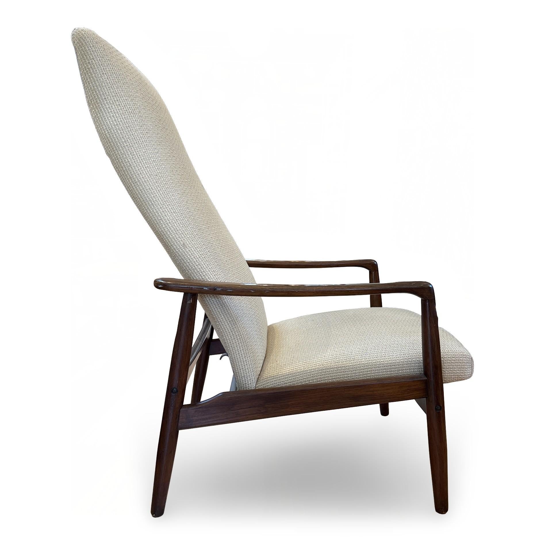 The Modern Scandinavian 1960s Liegesessel mit Ottomane (Mitte des 20. Jahrhunderts) im Angebot