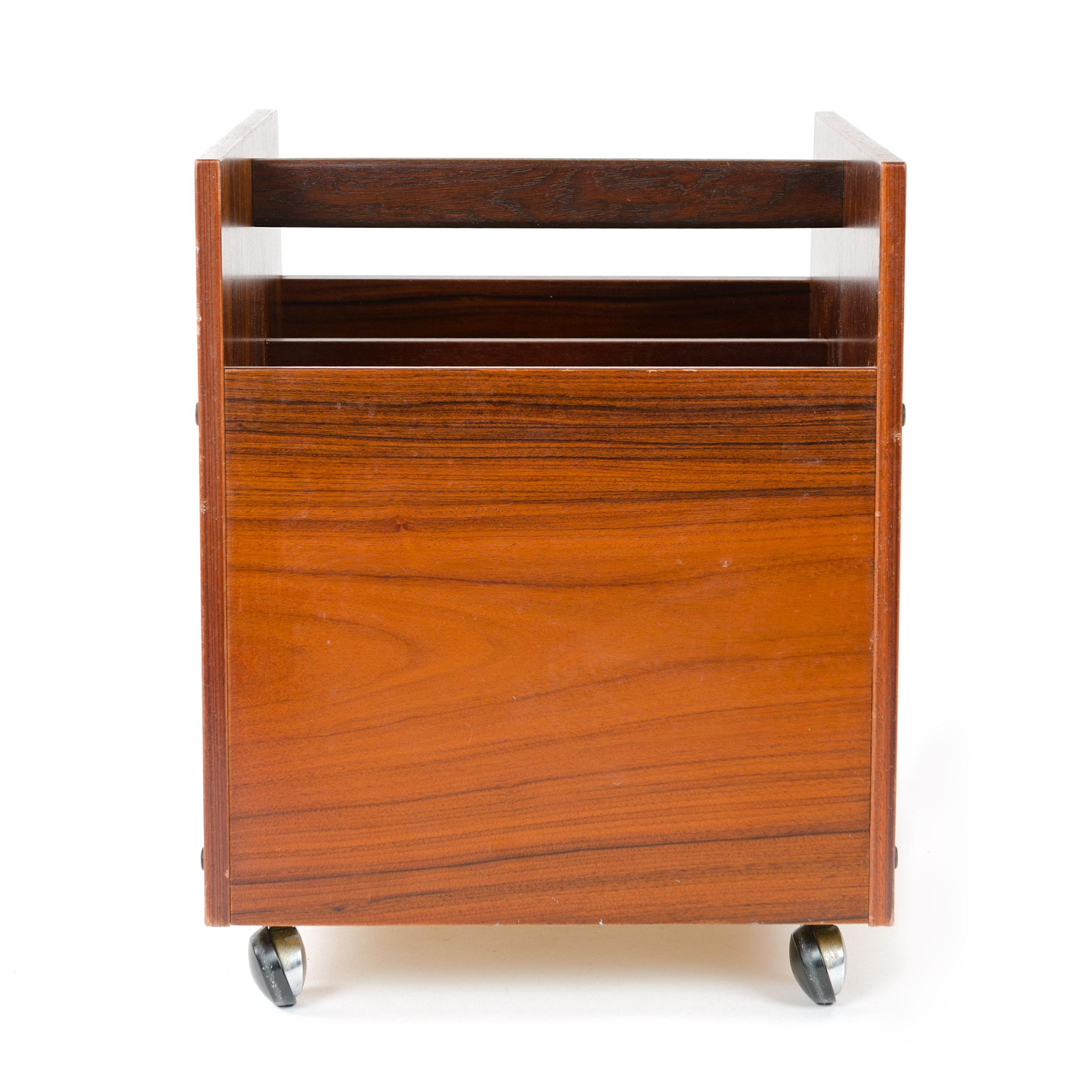 Scandinavian Modern 1960s Norwegian Rosewood Magazine Caddy For Sale