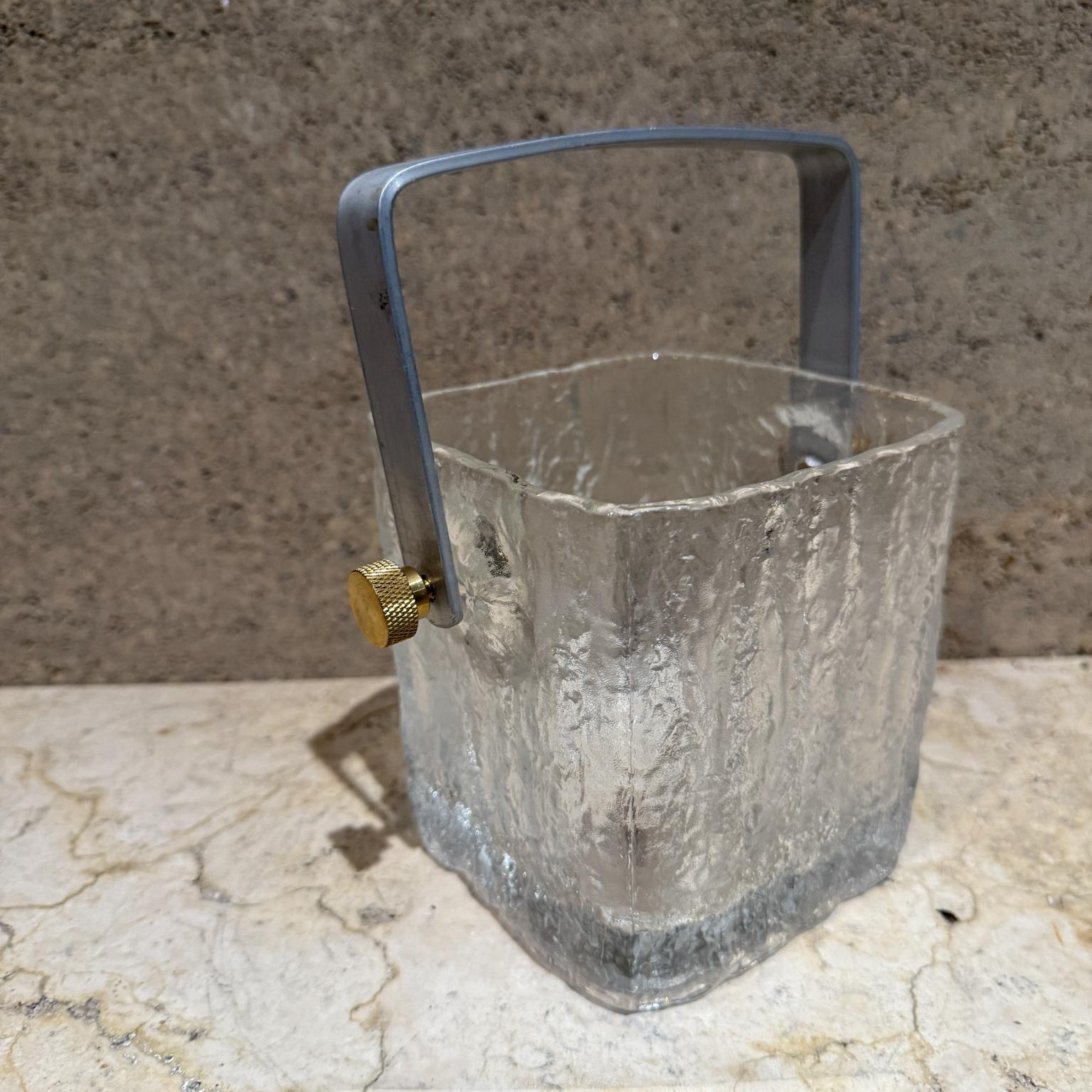1960s Scandinavian Modern Small Crystal Ice Bucket For Sale 2