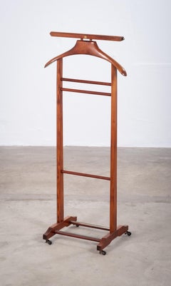 1960s Scandinavian Modern Stained Beech Valet Stand