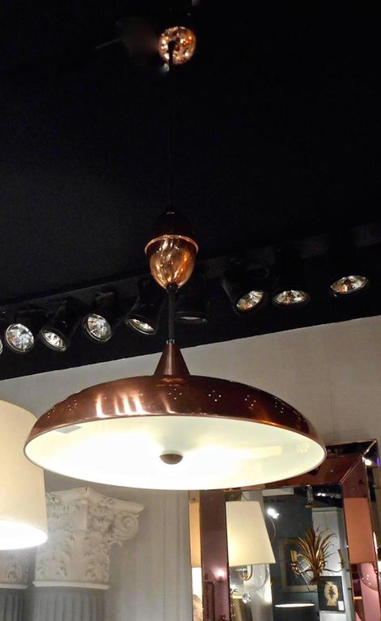 Mid-Century Modern 1960s Scandinavian Pull Down Ceiling Lamp