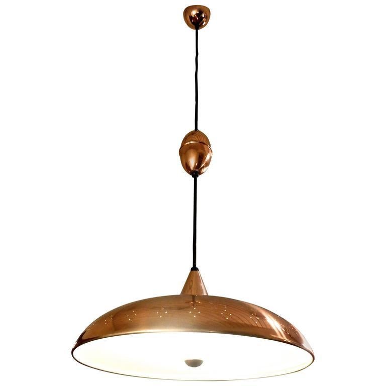 1960s Scandinavian Pull Down Ceiling Lamp