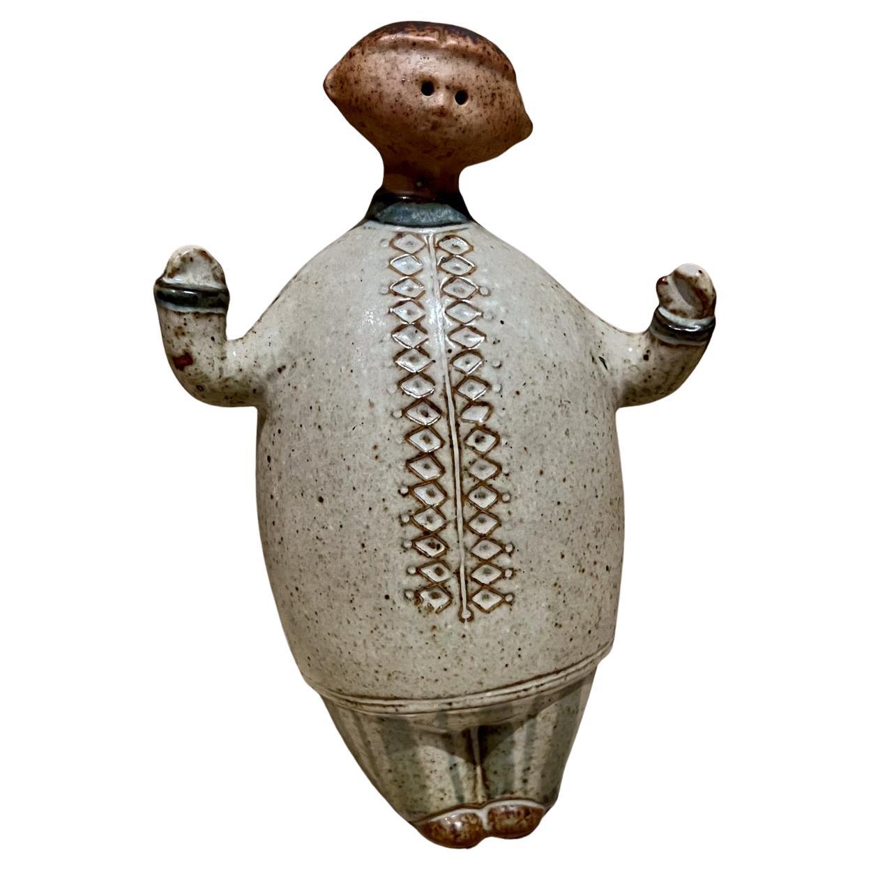 Salero estilo escandinavo años 60 Cerámica artística Fat Guy