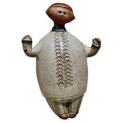 Salero estilo escandinavo años 60 Cerámica artística Fat Guy