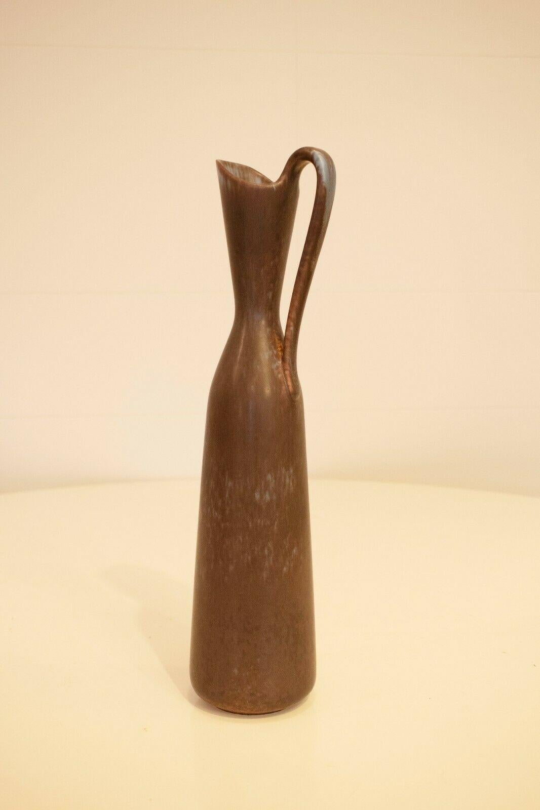 Danish Gunnar Nylund, Scandinavian Tall Ceramic Sculptural Jug, 1960's For Sale