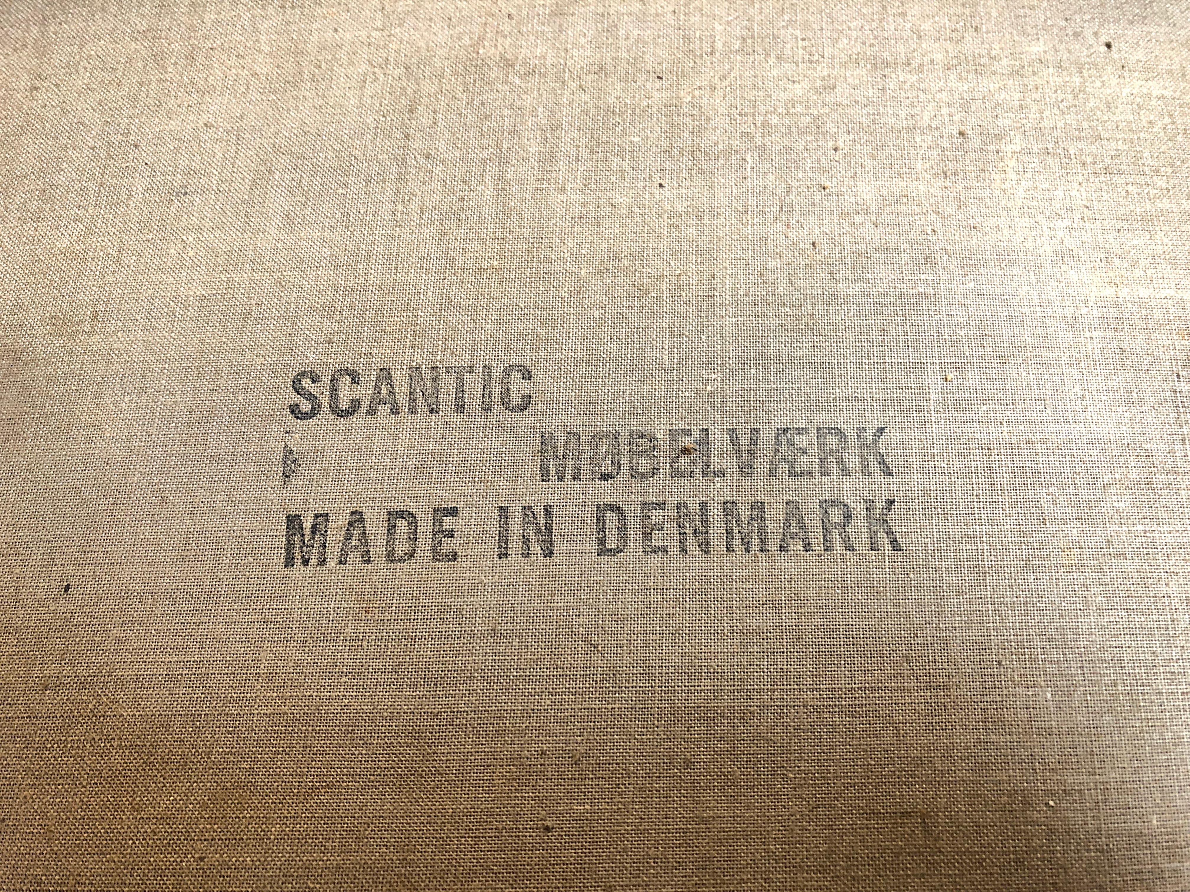 Mid-Century Modern 1960s Scantic Mobelvaerk Danish Antler Teak Dining Chairs Midcentury Vintage For Sale