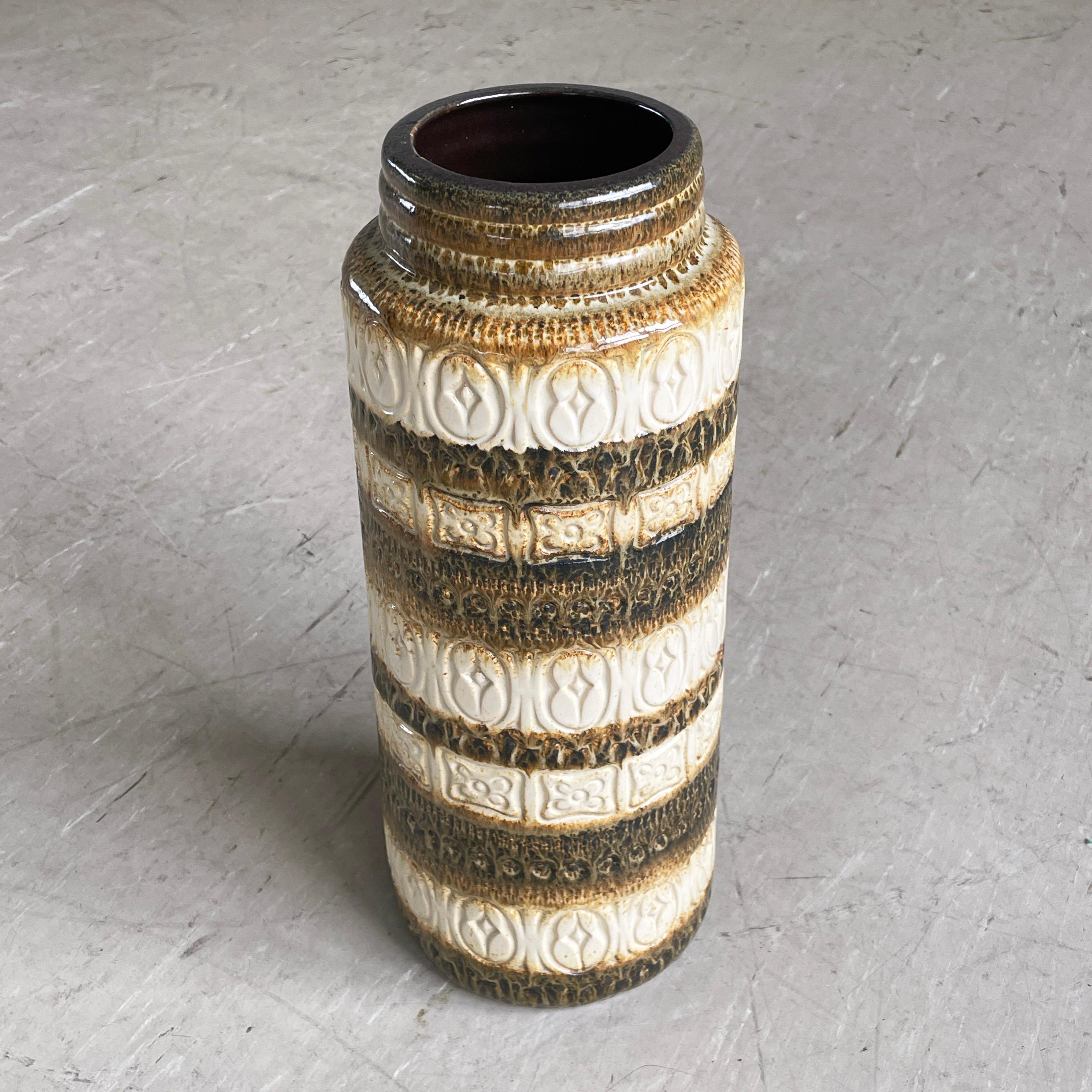 Cotto in fornace Vaso di ceramica tedesco Scheurich Keramik W. del 1960 289-41 in vendita