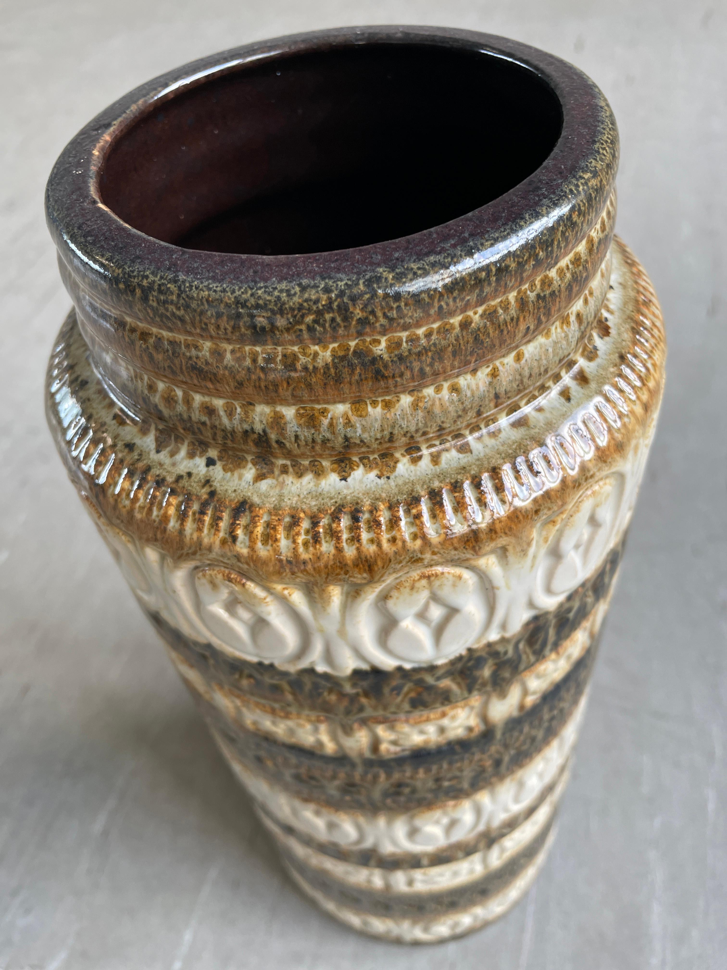 Metà XX secolo Vaso di ceramica tedesco Scheurich Keramik W. del 1960 289-41 in vendita