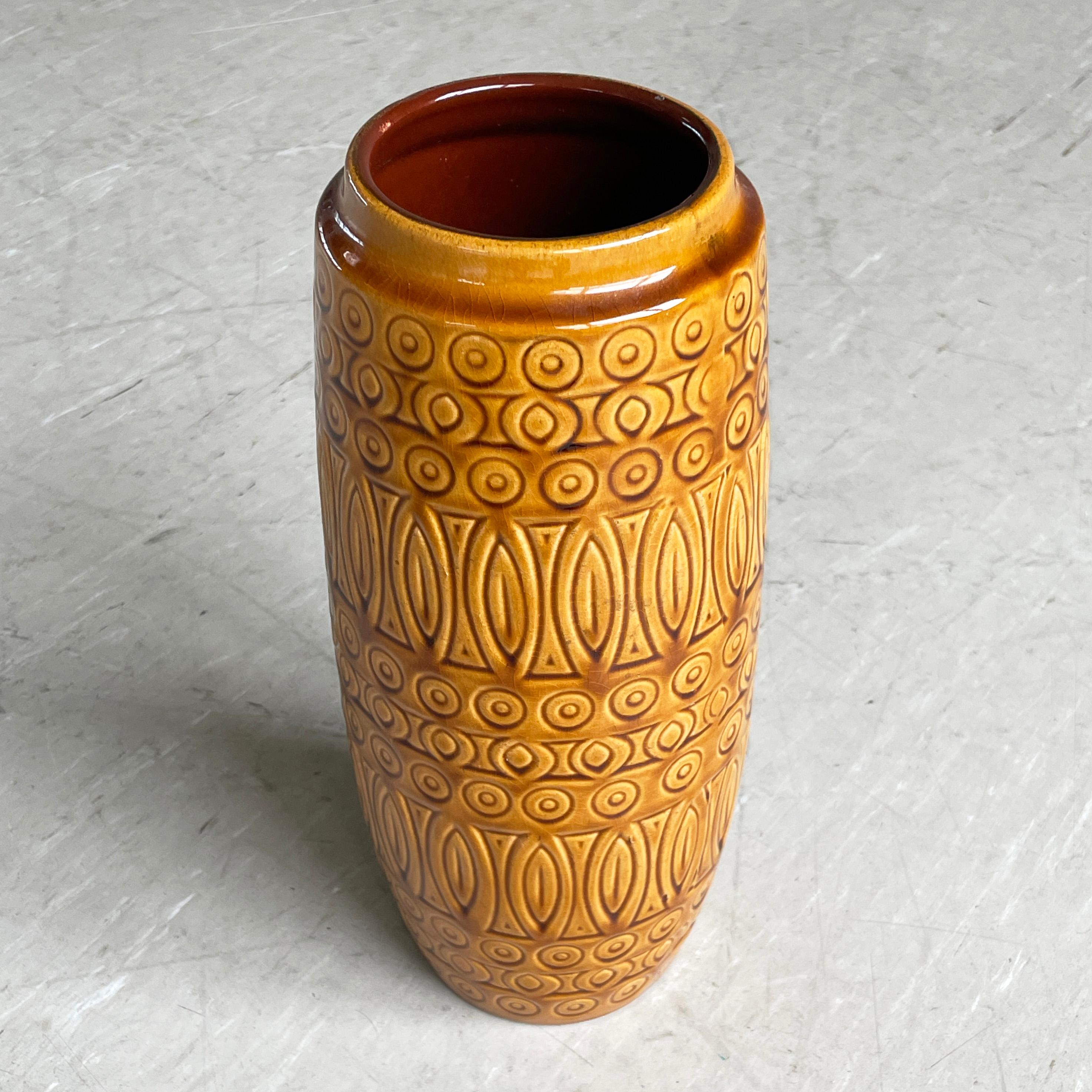 Cuit Vase en céramique allemand Scheurich Keramik - W. des années 1960 No. 264-30 en vente