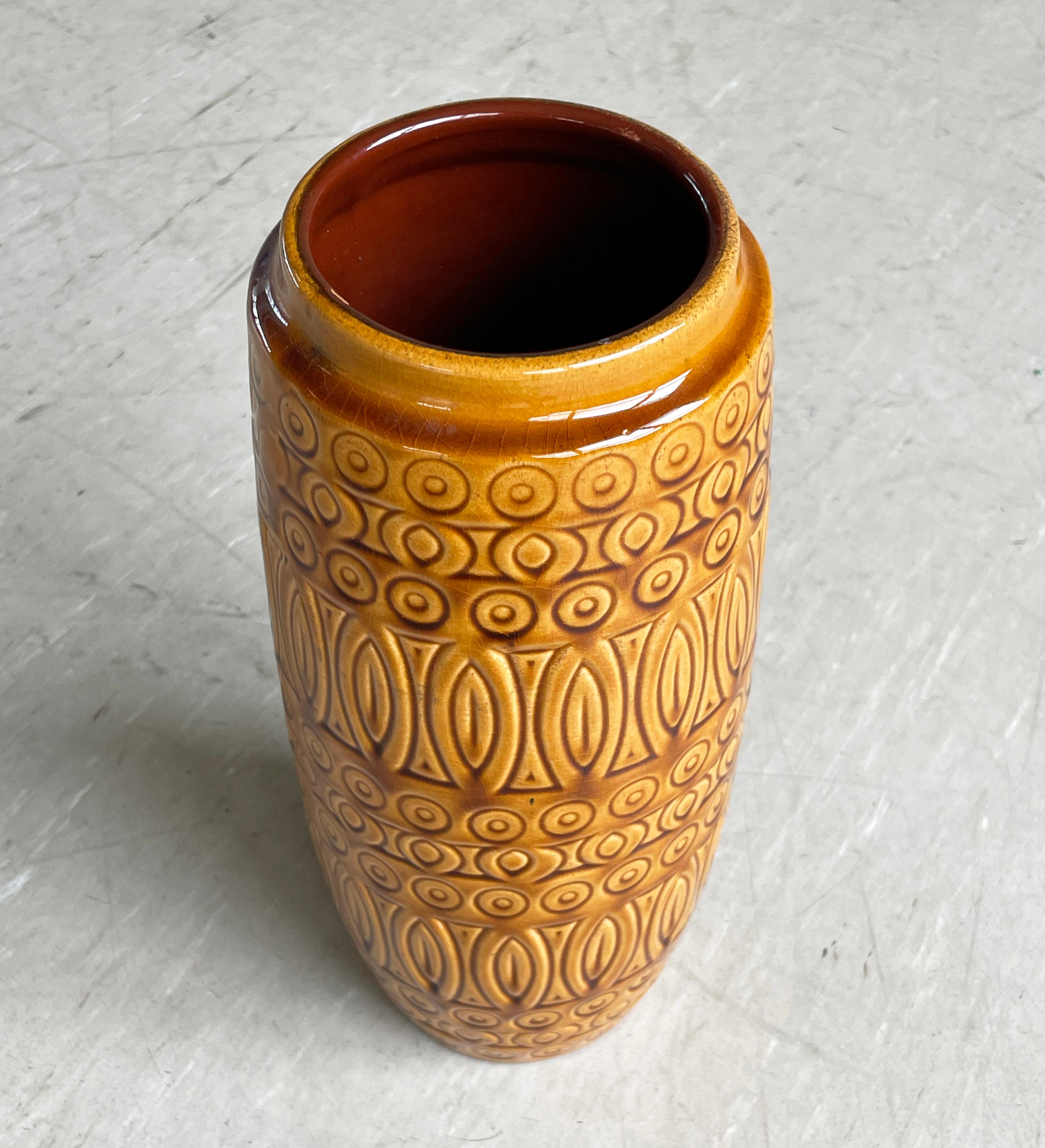 Milieu du XXe siècle Vase en céramique allemand Scheurich Keramik - W. des années 1960 No. 264-30 en vente