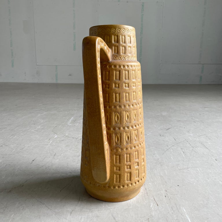 1960's Scheurich Keramik W. Germany Ceramic 'Inka' Vase 416-45 For