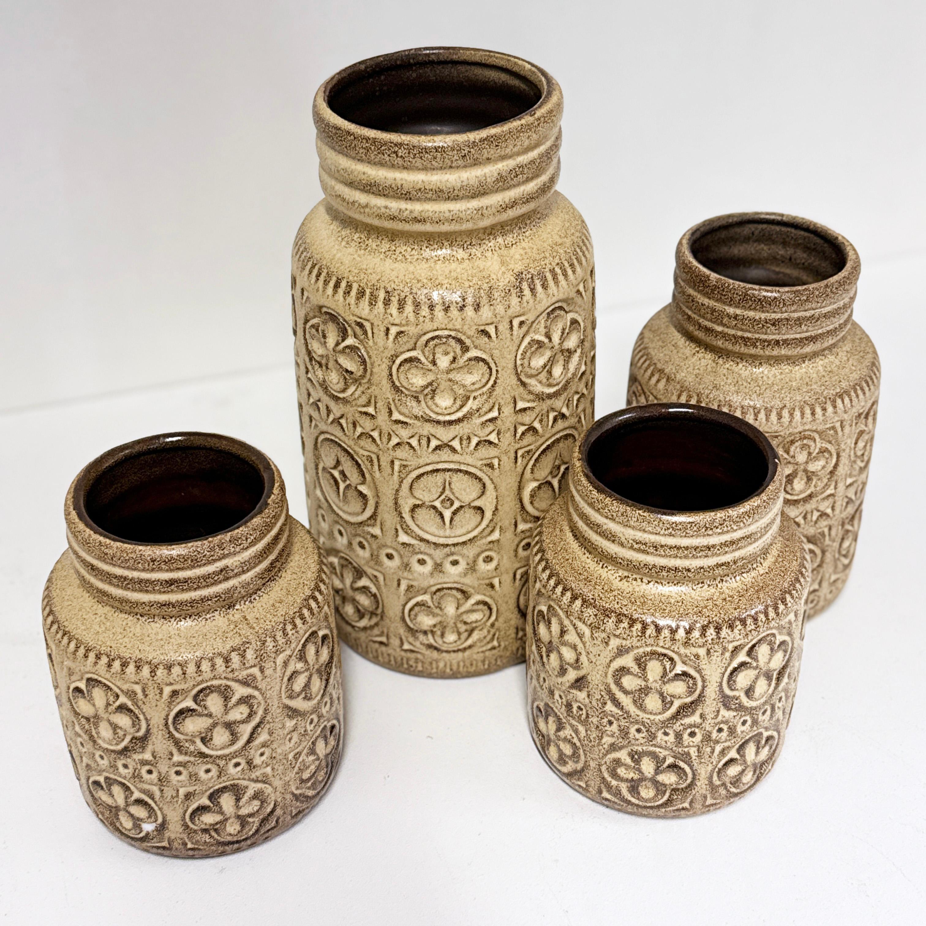 Set de vases 'Folgina' en céramique Scheurich Keramik de l'Allemagne de l'Ouest des années 1960 en vente 4