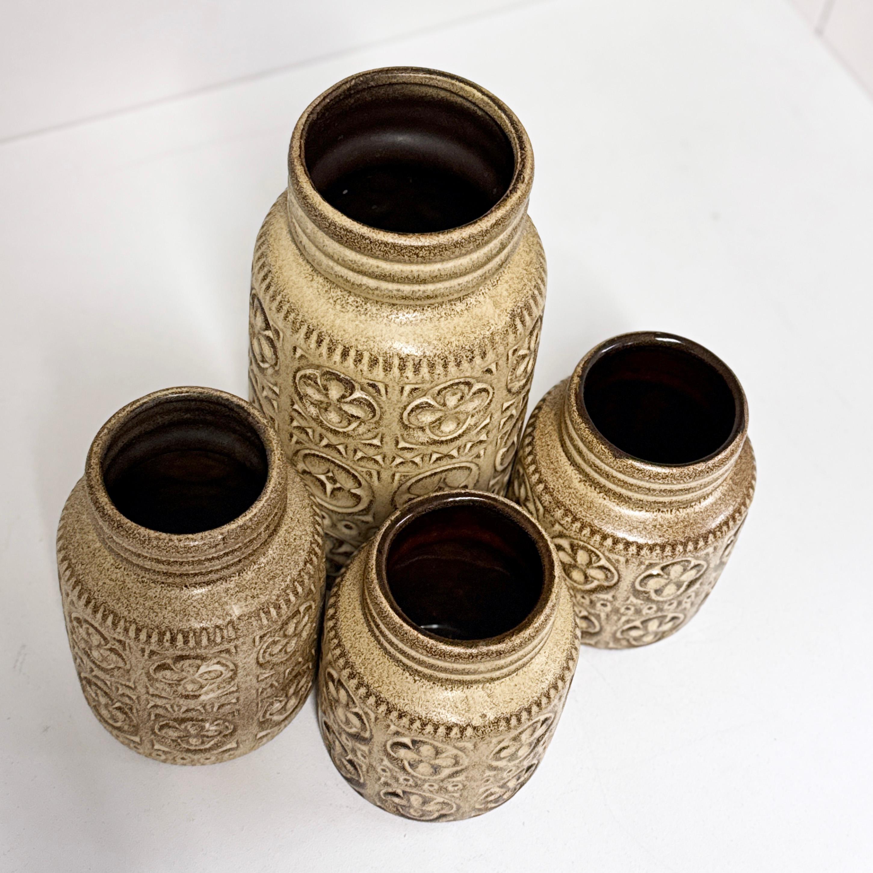 Set de vases 'Folgina' en céramique Scheurich Keramik de l'Allemagne de l'Ouest des années 1960 en vente 7